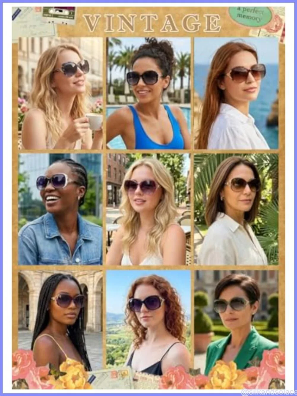 Oversized Polarized Sunglasses Retro Wrap Around UV400 Full
